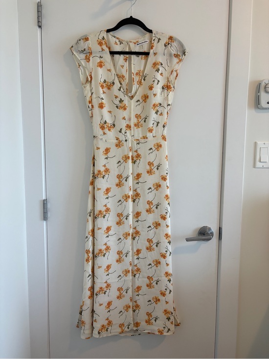 Reformation Dresses & Skirts - Reformation Cream Dress with Orange Floral Print